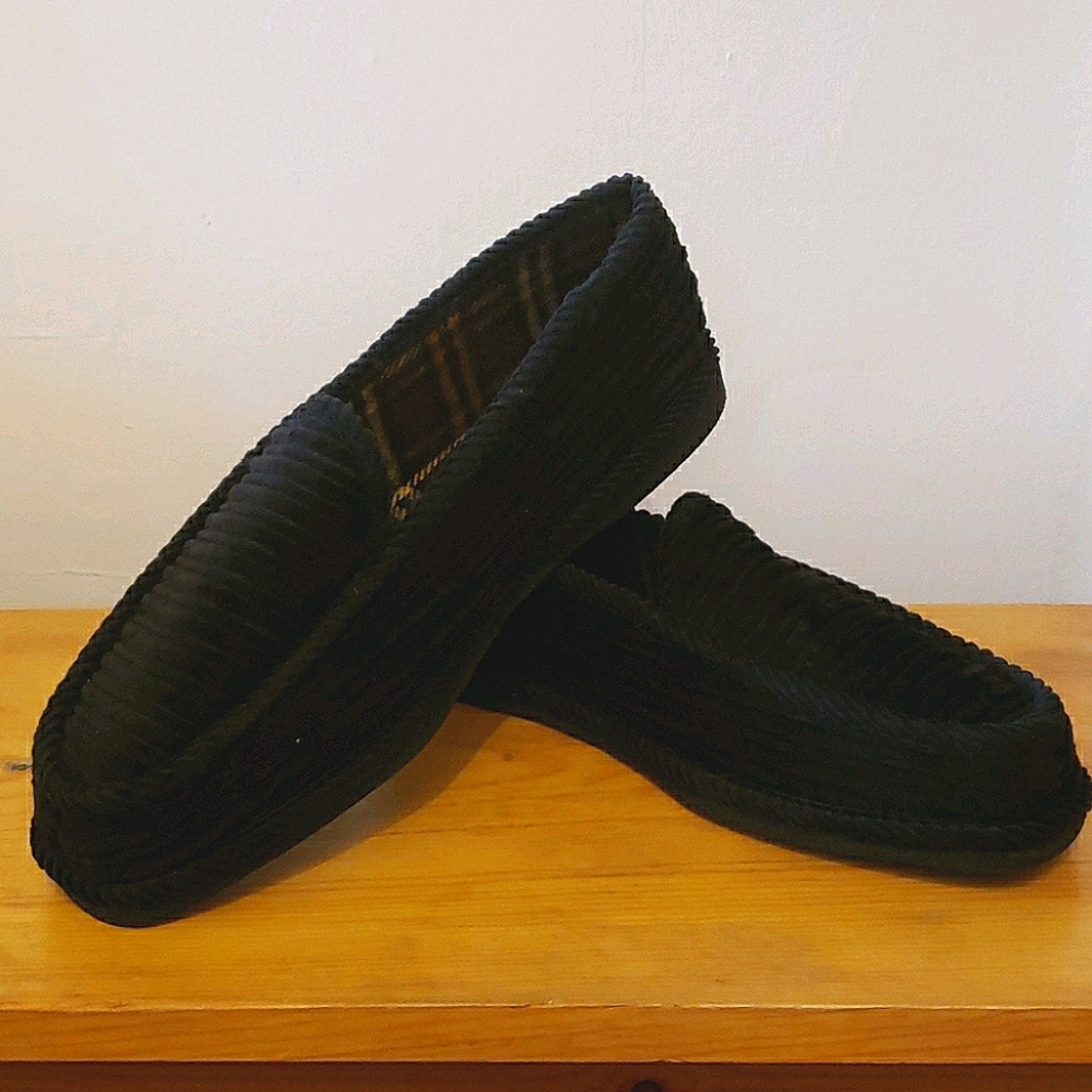 Mens Black Slippers